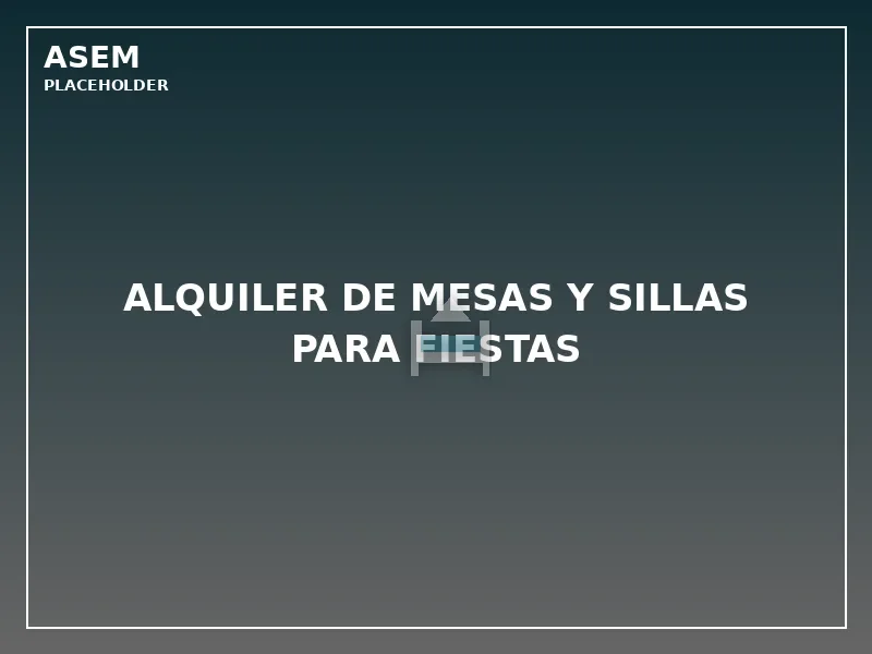 alquiler de mesas y sillas para fiestas
