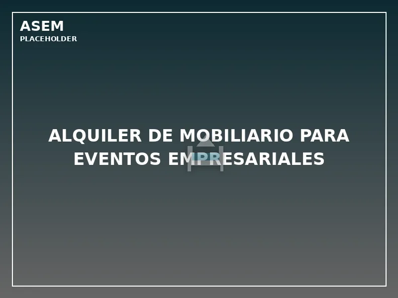 alquiler de mobiliario para eventos empresariales