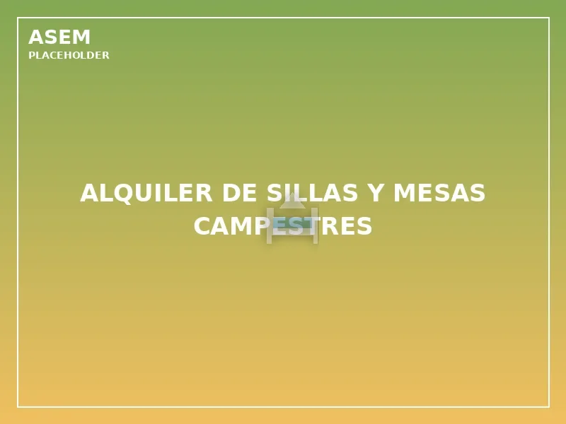 alquiler de sillas y mesas campestres
