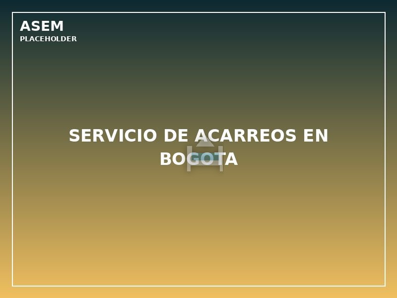 servicio de acarreos en bogota