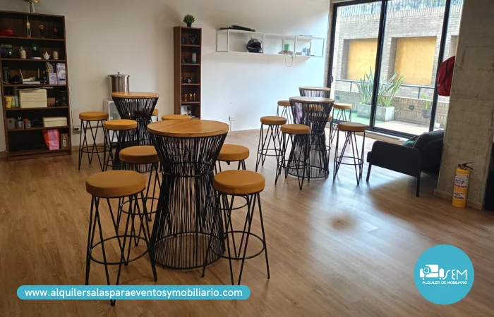 mesas y sillas industriales para eventos