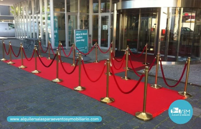 separadores de fila dorados para eventos