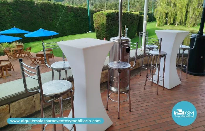 sillas de coctel en alquiler